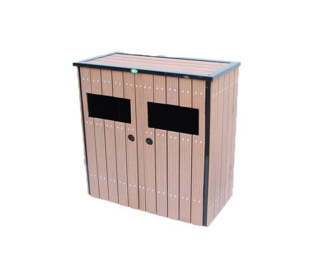 Poubelle de jardin en bois composite en plastique